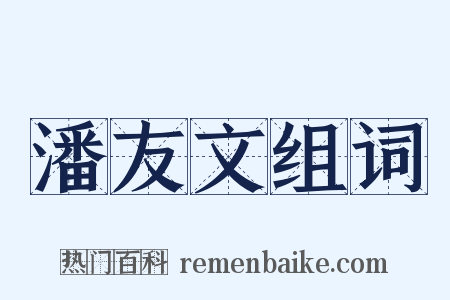 潘友文组词是什么意思的图片